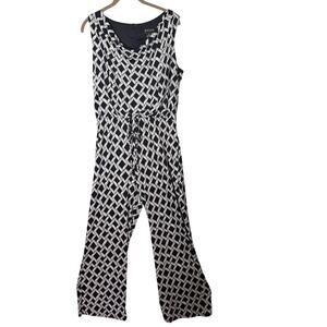 Enfocus Studio Sleeveless Jumpsuit – Size 14 - Adjustable Waist Navy Blue [83]